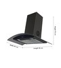 Faber 90 cm 1095 m3h Hood Chimney (Model No: Feel 3D T2S2 Bk Tc Ltw 90)