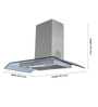 Faber 90 cm 1095 m3h Hood Chimney (Model No: Arco 3D T2S2 Ltw 90)