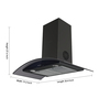 Faber 90 cm 1095 m3h Hood Chimney (Model No: Feel 3D T2S2 Bk Tc Ltw 90)