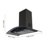 Faber 90 cm 1000 m3h Hood Chimney (Model No: Feel Plus 3D T2S2 Bk Tc Ltw 90)