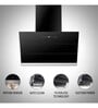 FABER Zenith 60cm 1350 m3/hr Auto Clean Angluar Hood (FL SC AC BK 60, Filterless Technology)