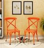 Fabian Dining Chair (Set of 2) in Orange Colour