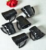 Black Ceramic 310 ml Glossy Handcrafted (Set of 6) Coffee Mug