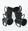 Black Ceramic 310 ml Glossy Handcrafted (Set of 6) Coffee Mug