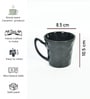 Black Ceramic 310 ml Glossy Handcrafted (Set of 6) Coffee Mug