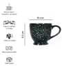 BlackCeramic 280 ml Handcrafted (Set of 6) Coffee Mug