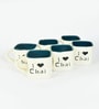 Blue 170 ml I Love Chai Handcrafted  Ceramic (Set of 6) Tea Cups