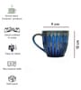 Blue Striped Ceramic 350 ml Handcrafted (Set of 6) Coffee Mug