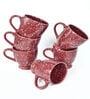 Dark Brown Ceramic 280 ml Handcrafted (Set of 6) Coffee Mug