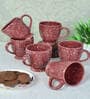 Dark Brown Ceramic 280 ml Handcrafted (Set of 6) Coffee Mug