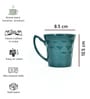 Green Ceramic 310 ml Glossy Handcrafted (Set of 6) Coffee Mug