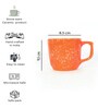 Orange Dotted Ceramic 320 ml Glossy Handcrafted (Set of 6) Coffee Mug