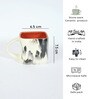 Red Abstract Ceramic 200 ml Handcrafted (Set of 6 ) Tea Cups