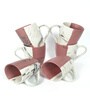 Brown & White Ceramic 290 ml Handcrafted (Set of 6) Coffee Mug