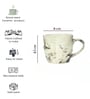 White Ceramic 230 ml Hancrafted (Set of 6 )Tea Cups