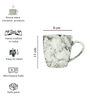 White Ceramic 360 ml Abstract Handcrafted (Set of 6) Coffee Mug