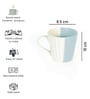 White & Blue Striped Ceramic 250 ml Handcrafted (Set of 6) Coffee Mug