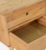 Fabio Solid Wood Bedside Table In Natural Finish With Drawers