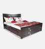 Fable King Size Bed with Storage in Dark Brown Colour