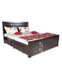 Fable King Size Bed with Storage in Dark Brown Colour