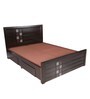 Fable King Size Bed with Storage in Dark Brown Colour
