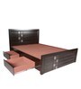 Fable King Size Bed with Storage in Dark Brown Colour