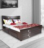 Fable King Size Bed with Storage in Dark Brown Colour