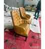 Fabric Armchair In Multicolor Colour in Melamine Polish