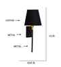 Fabric Conical Wall Lamp with Metal Wall Mount   Stylish Home Lighting-(BlacK)
