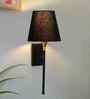 Fabric Conical Wall Lamp with Metal Wall Mount   Stylish Home Lighting-(BlacK)