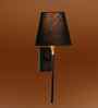 Fabric Conical Wall Lamp with Metal Wall Mount   Stylish Home Lighting-(BlacK)