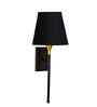 Fabric Conical Wall Lamp with Metal Wall Mount   Stylish Home Lighting-(BlacK)