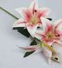 Fabric Exquisite Lily Artificial Flower Stem (Pink)