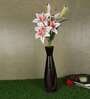 Fabric Exquisite Lily Artificial Flower Stem (Pink)