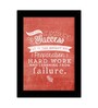 Fabric Inspirational Quote Frame Art Print