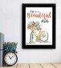 Noble Section Multicolour Fabric Framed Art Print