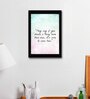 Fabric Inspirational Quote Frame Art Print