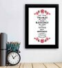 Fabric Inspirational Quote Frame Art Print
