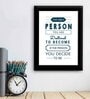 Fabric Inspirational Quote Frame Art Print