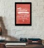 Fabric Inspirational Quote Frame Art Print