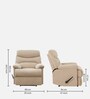 Cairo Fabric Manual Recliner 1 Seater In Beige Colour