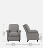 Stockholm Fabric Manual 1 Recliner Seater In Grey Colour