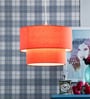 Orange Fabric Single Hanging Lights