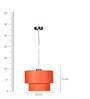 Orange Fabric Single Hanging Lights