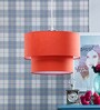 Orange Fabric Single Hanging Lights