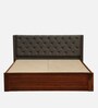 Fabrio Sheesham Wood King Size Bed In Honey Oak Finish With Box Storage