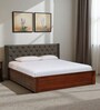 Fabrio Sheesham Wood King Size Bed In Honey Oak Finish With Box Storage