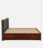Fabrio Sheesham Wood Queen Size Bed In Honey Oak Finish With Box Storage