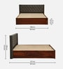 Fabrio Sheesham Wood Queen Size Bed In Honey Oak Finish With Box Storage