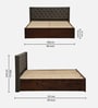 Fabrio Sheesham Wood Queen Size Bed In Provincial Teak Finish With Box Storage